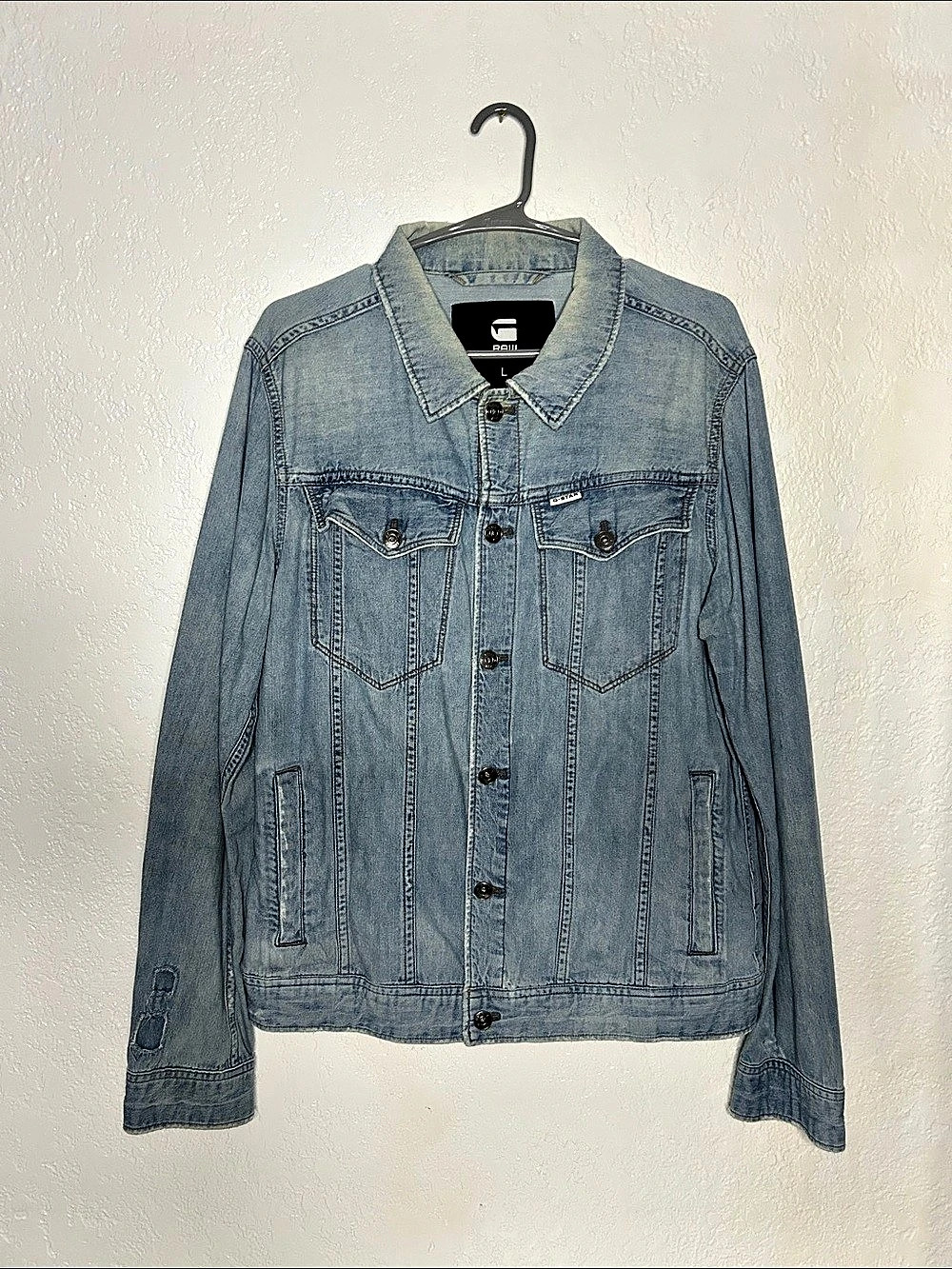 G-Star RAW Arc 3D Slim Denim Jacket Men's Light Blue Large